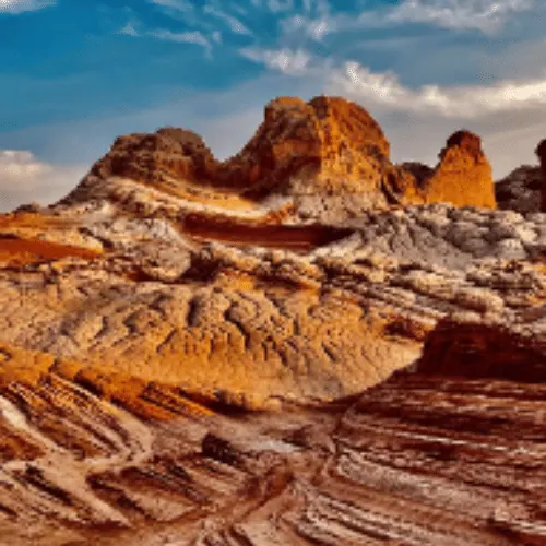 Layered sandstone ridge in the Vermilion Cliffs